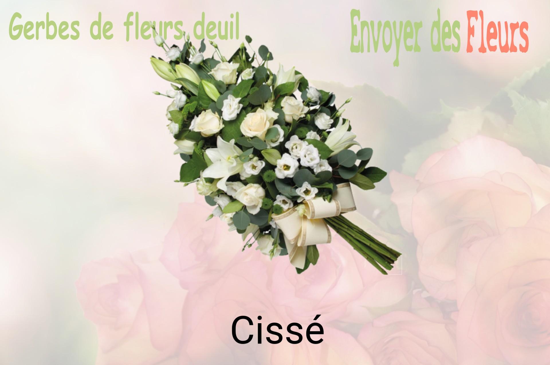 Gerbe de fleurs de deuil livrée à Cissé